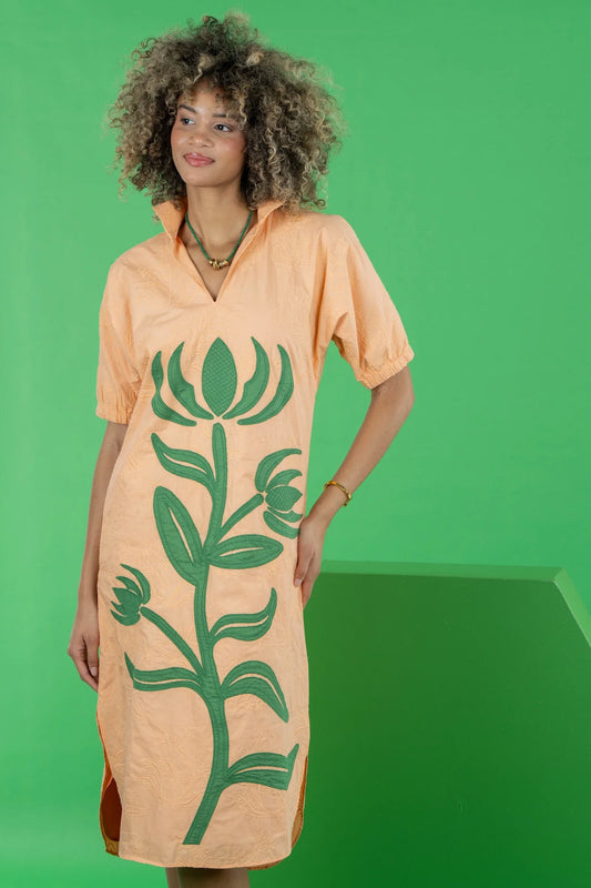 Poppy Caftan - Peach Chai