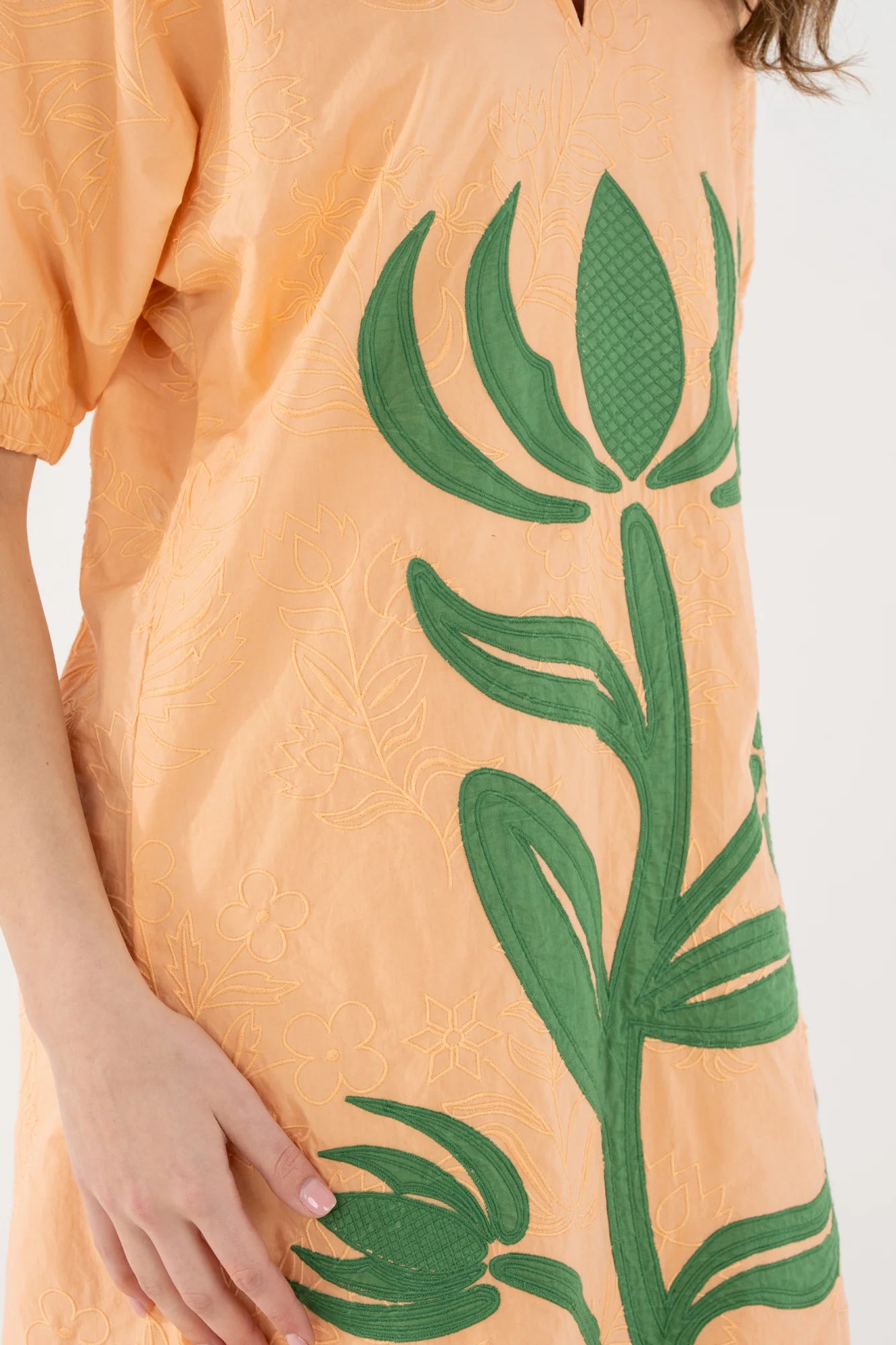 Poppy Caftan - Peach Chai