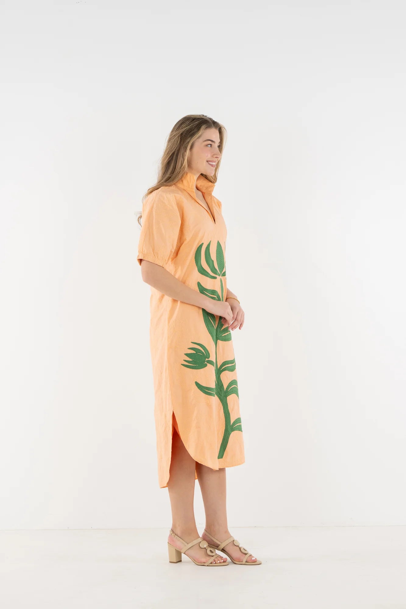 Poppy Caftan - Peach Chai