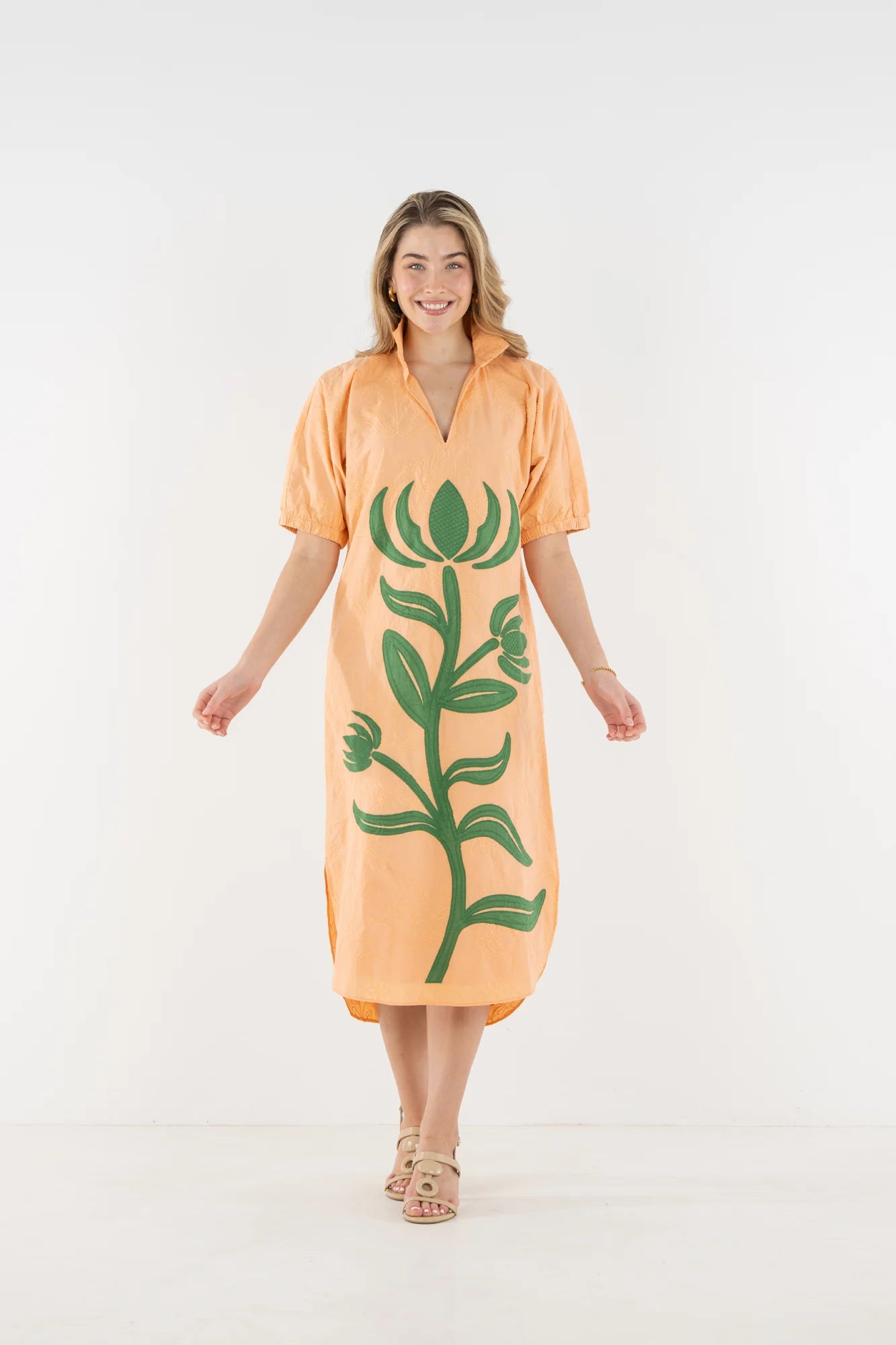 Poppy Caftan - Peach Chai
