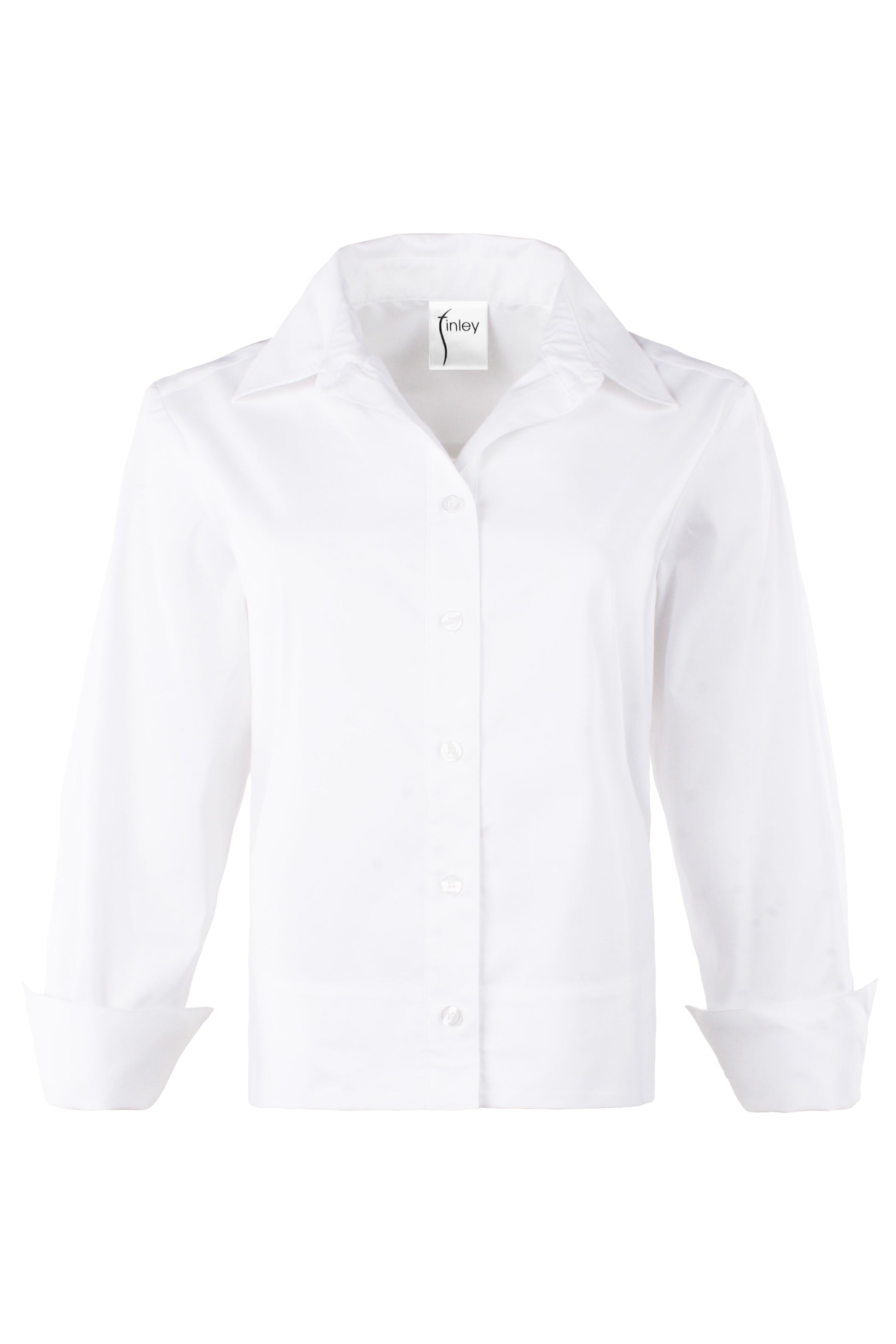 EUGENIE BOW BACK SHIRT SOLID SILKY POPLIN
