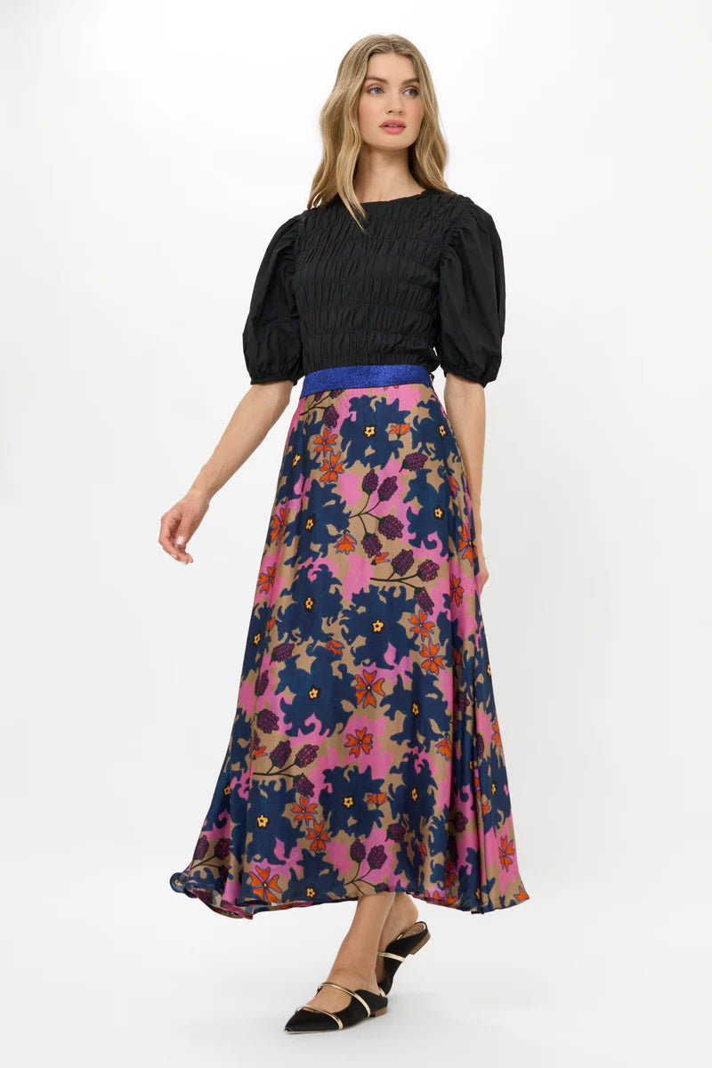 Swing Skirt - Suzani Navy