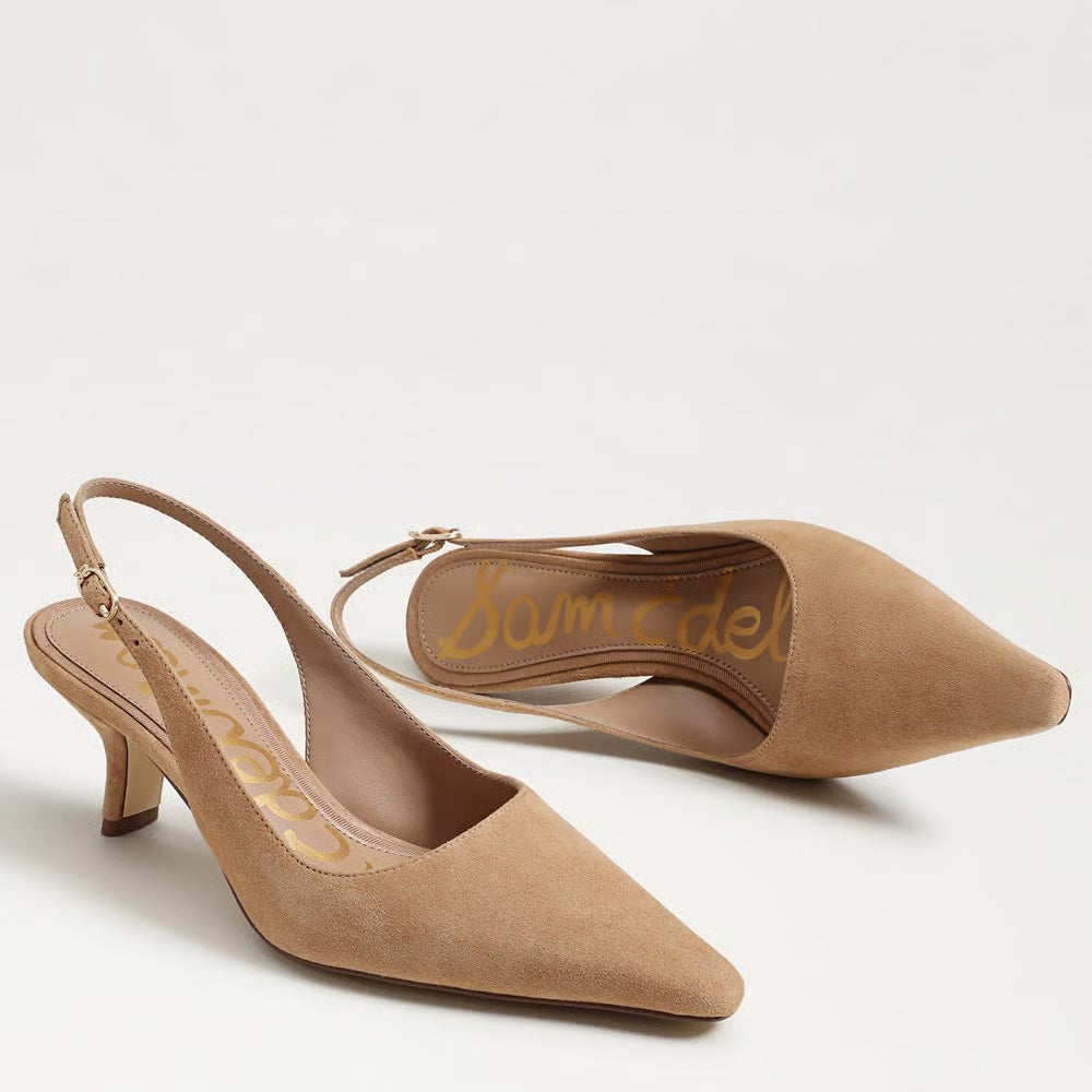 Bianka Slingback Pump - Tan Suede