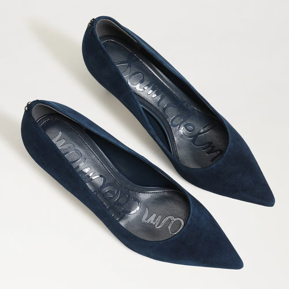 Vienna Pointed Toe Pump - Navy Suede