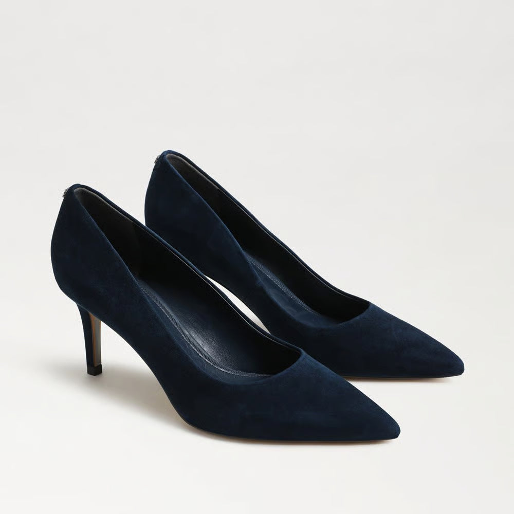 Vienna Pointed Toe Pump - Navy Suede