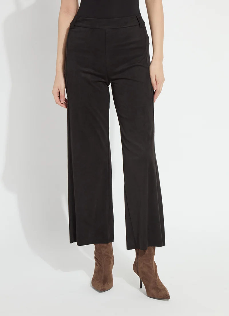 Vionette Vegan Suede Wide Leg Trouser