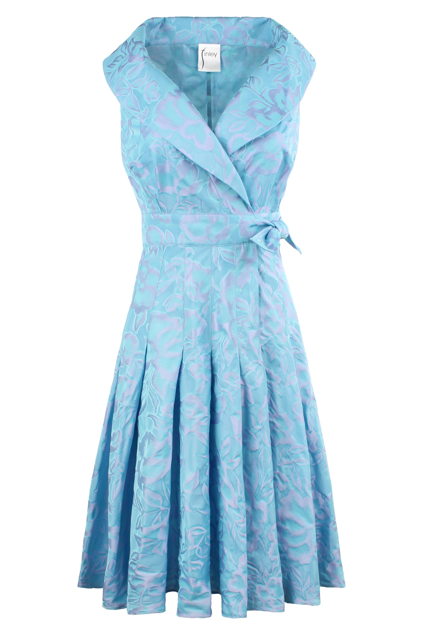 JOHANNA DRESS WEDDING GUEST JACQUARD - TONAL