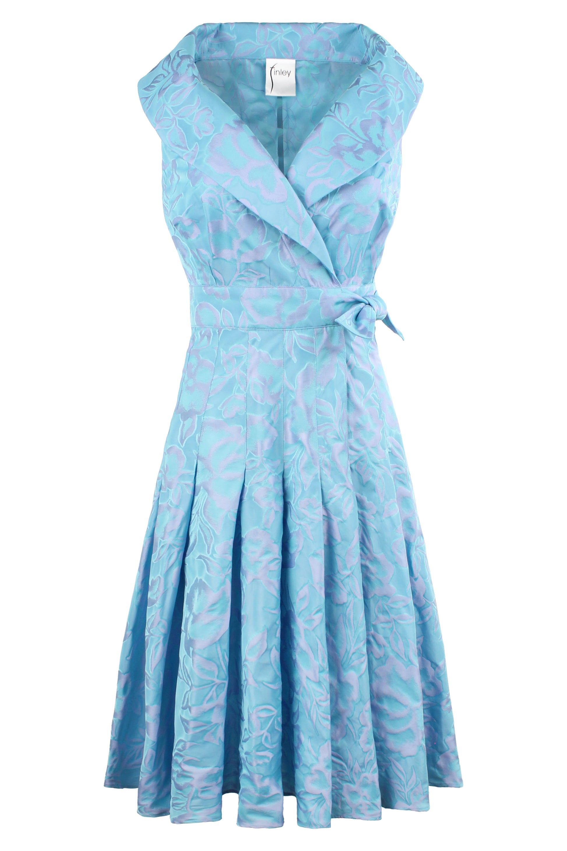 JOHANNA DRESS WEDDING GUEST JACQUARD - TONAL
