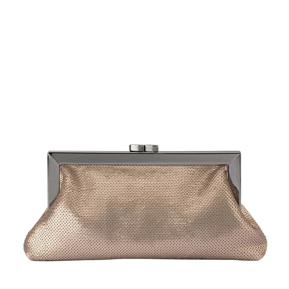 Pewter Sequin Clutch