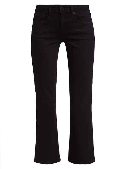 Paige's Colette twill pants are cut with a mid-rise style, finished in a cropped flare.