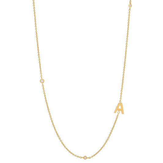 stylish gold-plated necklace with cubic zirconia accents