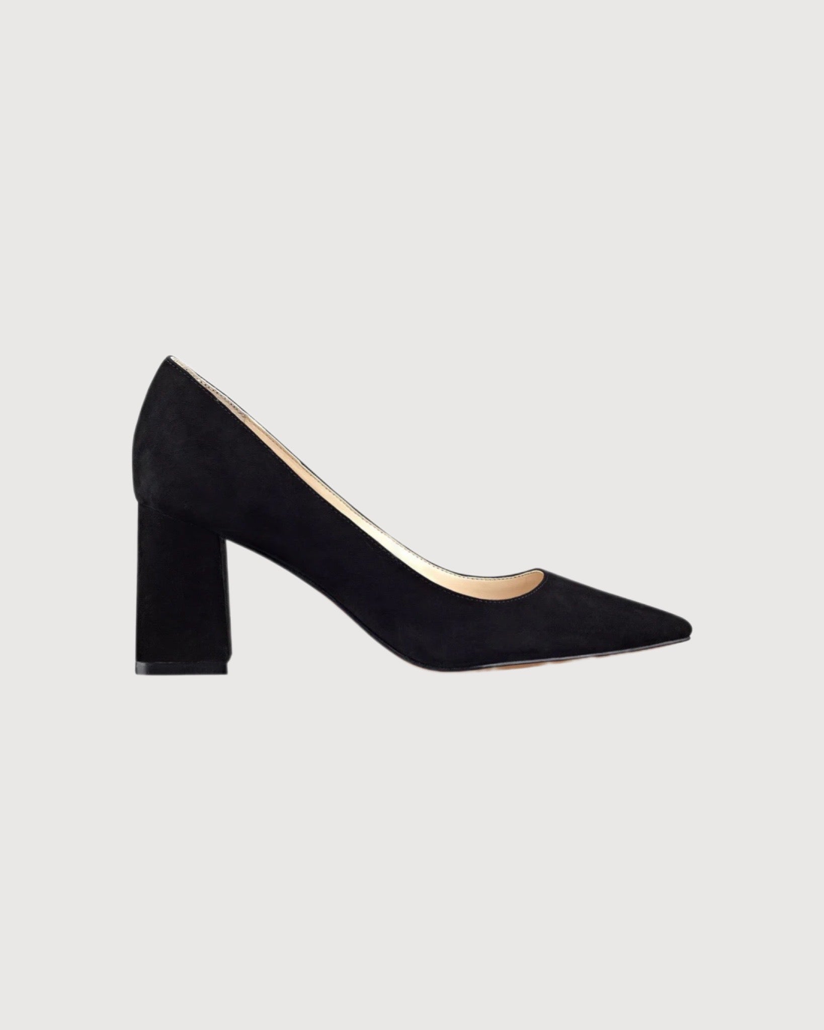 Zala Black Suede Pump.
